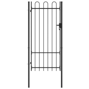 Furtka jednoskrzydłowa z zaokrągleniai, stal, 1x2