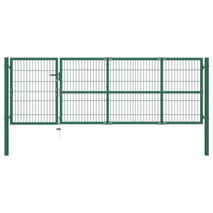 Brama ogrodzeniowa ze słupkami, 350 x 100 cm, stal