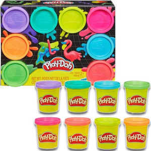 Play-Doh Neonowy Zestaw Ciastoliny 8-Pak Hasbro E5063