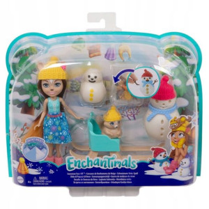 Mattel Lalka Enchantimals zestaw Lepienie Bałwanka
