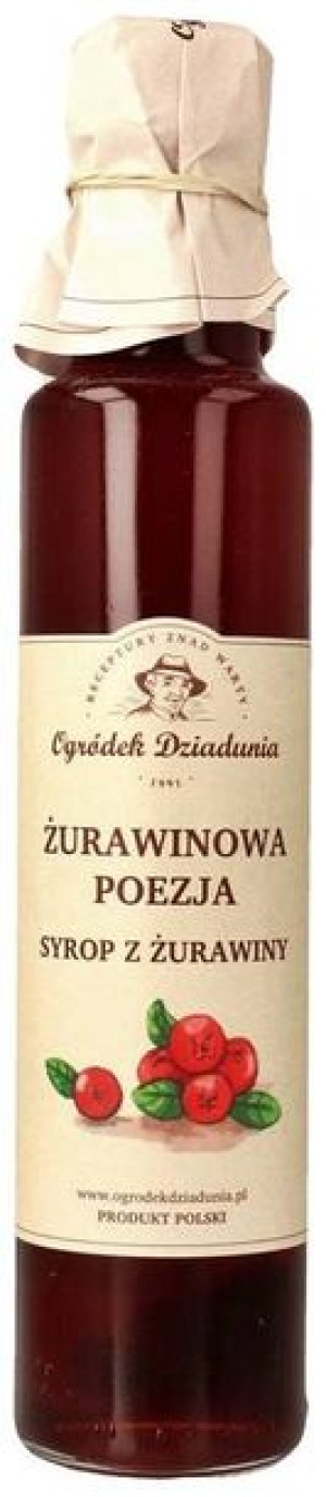 Syrop z żurawiny - Żurawinowa Poezja 315 g - Ogródek Dziadunia