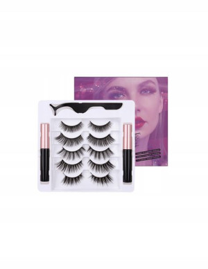 Sztuczne Rzęsy Magnetyczne Eyeliner Pęseta 5 Par