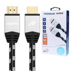 TB Kabel HDMI v 2.0 premium 2 m srebrny 4k/60hz