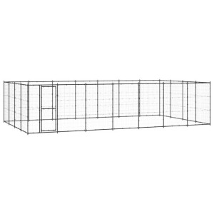 Kojec zewnętrzny dla psa, stalowy, 33,88 m²