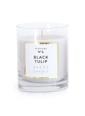 Świeca CLASSIC GLASS woskowa BLACK TULIP 8xh10cm