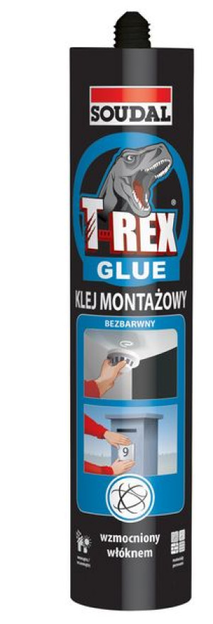 Soudal T-rex Klej Montażowy Bezbarwny 310 G.