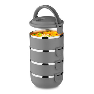 Pojemnik obiadowy 4-warstwowy Tadar 2,8 l szary