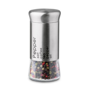 Pojemnik na przyprawy szklany Tadar Asha 150 ml srebrny