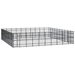 Kojec zewnętrzny dla psa stalowy, 92,16 m²