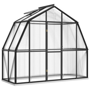 Szklarnia z ramą podstawy, antracytowa, 3,3 m², aluminium