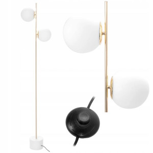 Lampa Podłogowa Stojąca Złota Modern Szklane Kule