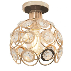 Lampa Sufitowa Kryształowa Elegancka Glamour Gold