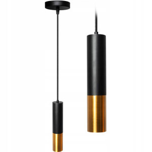 Lampa Sufitowa Wisząca Metalowa Loft Black Gold