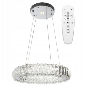 Lampa Kryształowa Sufitowa Plafon Chrom Led Pilot