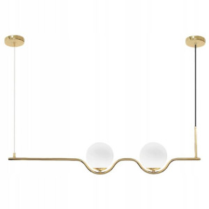 Lampa Sufitowa Nowoczesna Gold Złota E27 Klosz X2