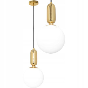 Lampa Sufitowa Nowoczesna Szklana Gold Złota E27