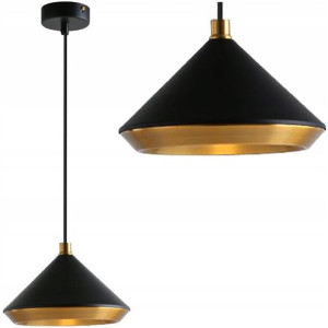 Lampa Sufitowa Nowoczesna Gold Złota Czarna E27