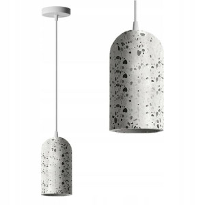 Lampa Sufitowa Wisząca Betonowa B White Lastryko