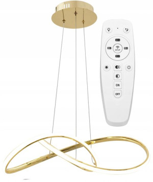 Lampa Sufitowa Wisząca Nowoczesna Led Złota +pilot