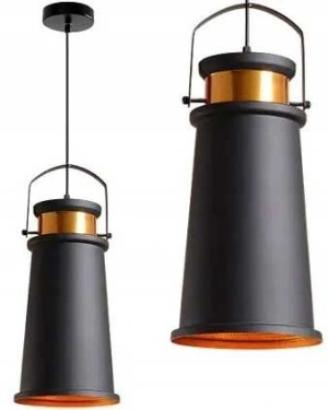 Lampa Wisząca Metal Loft Asti A Edison Gold Retro