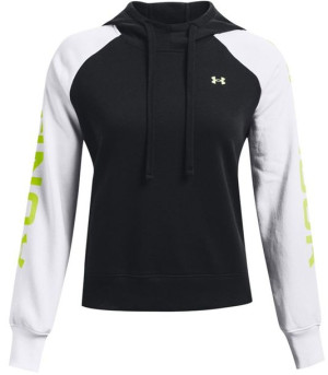 Bluza damska Under Armour Rival Fleece CB Hoodie czarno-biała 1365861 002