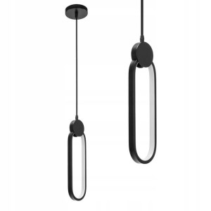 Lampa Sufitowa Wisząca Metal Black Led Czarny