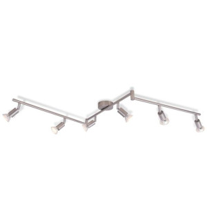 Lampa sufitowa z 6 LED satynowy nikiel