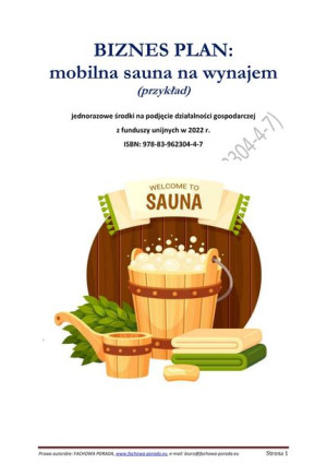 BIZNESPLAN mobilna sauna na wynajem (przykład) 2022