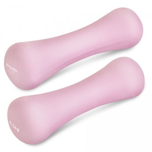 Zestaw Hantli Neoprenowych 2x0,5kg Spokey Bone Różowe