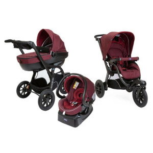 Chicco Trio Activ3  Wózek wielofunkcyjny 4w1 Burgundy Power