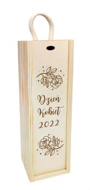 Skrzynka na wino Dzień kobiet róże