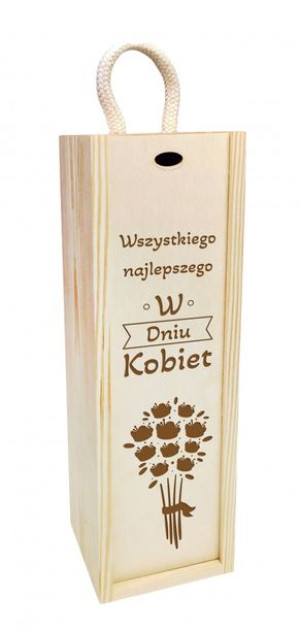 Skrzynka na wino Dzień kobiet bukiet