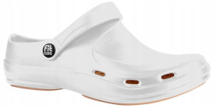 001 Klapki FitClog Basic Białe r.48