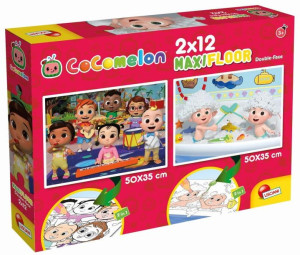 Puzzle dwustronne podłogowe 2x12el. Czas coś zbudować 91133 LISCIANI Cocome