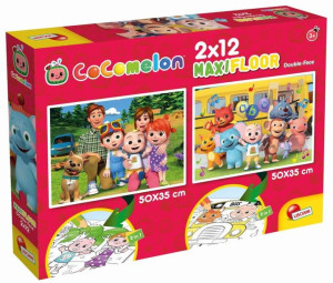 Puzzle dwustronne podłogowe 2x12el. Chodźmy na spacer 91126 LISCIANI Cocome