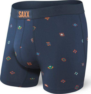 Bokserki męskie szybkoschnące SAXX VIBE Boxer Brief znaczniki szlaków - gra