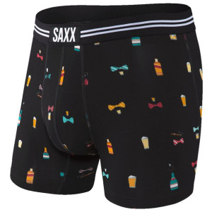 Bokserki Męskie SAXX Vibe Boxer Brief Black Bowties N Booze