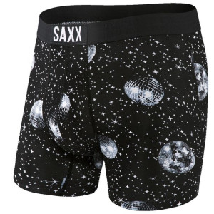 Bokserki męska szybkoschnące SAXX VIBE Boxer Brief galaktyka - czarne