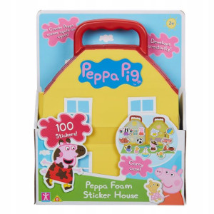 Świnka Peppa ZESTAW DOMEK PIANKOWE NAKLEJKI