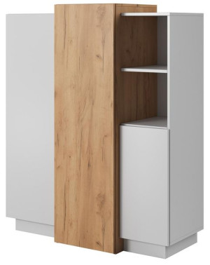 Nowoczesna komoda 110 cm SELSO biały + craft złoty