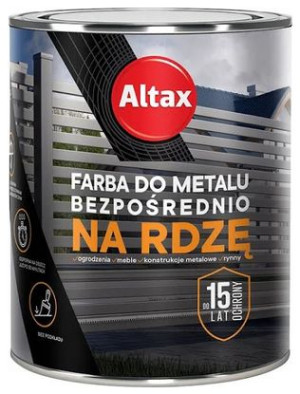 Altax Farba do Metalu NA RDZE 0,75L Biały mat