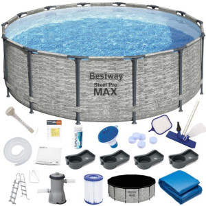 Bestway Basen stelażowy 427x122 kamień 18w1 5619D