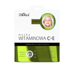 L'BIOTICA Maska Witaminowa C+E Odmładza i Witalizuje-na tkaninie