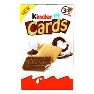 Wafel Kinder Cards 3x25.6g