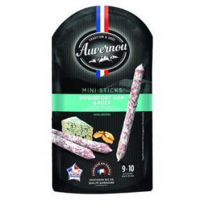 Mini stick z serem Roquefort i orzechem włoskim 100g Auvernou