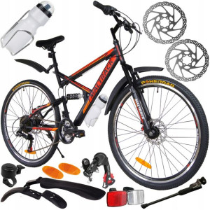 Rower Górski Mtb 26'' Shimano Pełna Amortyzacja+ Gratis Bidon