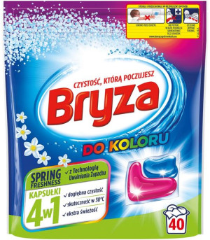 BRYZA Kapsułki do Prania 4w1 SpringFresh Kolor40szt