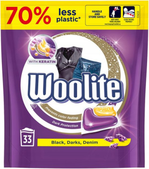 WOOLITE kapsułki do prania czerń,ciemne,jeans 33szt