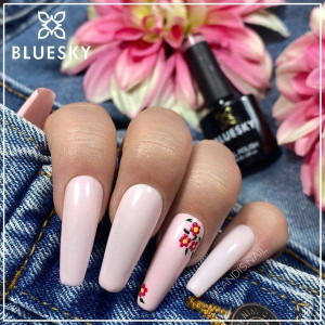 Lakier hybrydowy Bluesky XK 23 10ml 10ml NUDE PERŁOWY RÓŻOWY