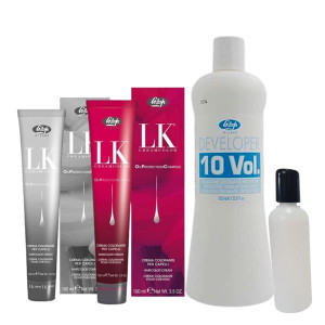Zestaw Lisap LK Farba do włosów 100 ml + oxydant 3%